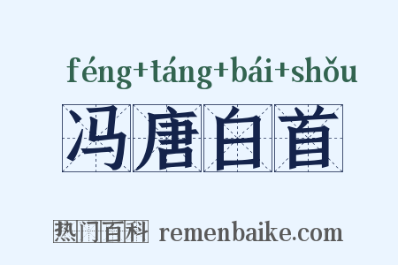 冯唐白首是什么意思的图片